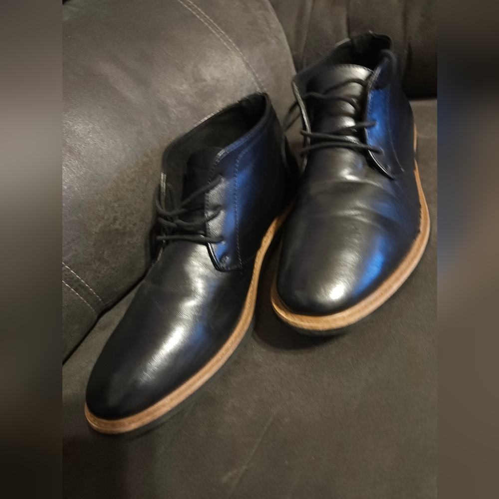 DEER STAG Bangor Chukka boots black leather sz10